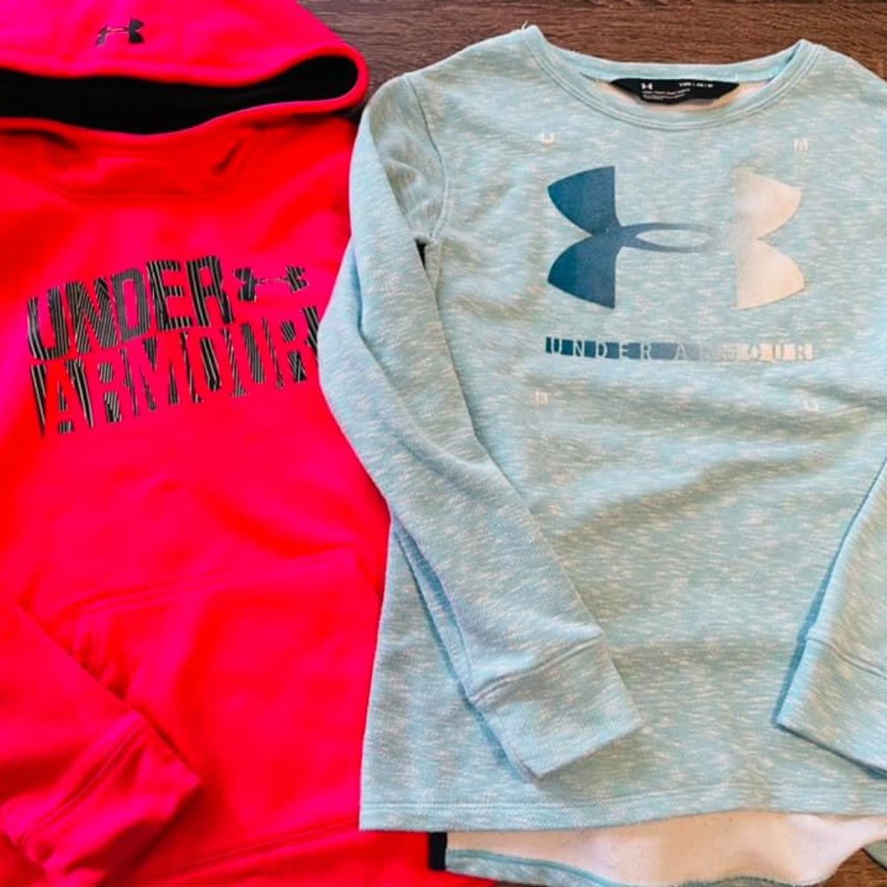 Under Armour girl hoodie sweatshirt 2pc lot YMD